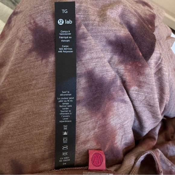New! Lululemon Men's Lab Wool-Blend Tie Dye Long Sleeve Shirt XL 41414 - Picture 8 of 10